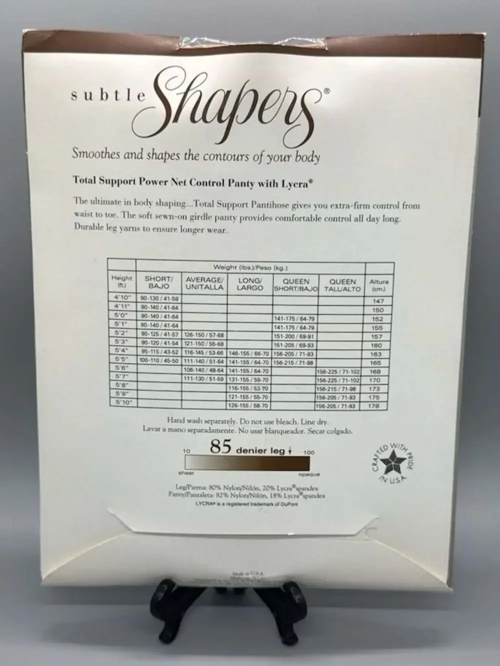 NOS J Ferrar Subtle Shapers Total Support Pantyhose Little Beige Long New Vtg